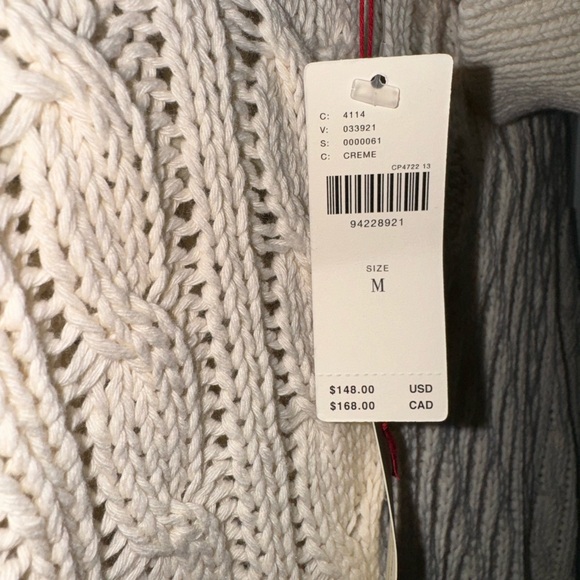 Anthropologie Pilcro Oversized Turtleneck Cable-Knit Sweater in Cream|Medium|NWT - Picture 6 of 6